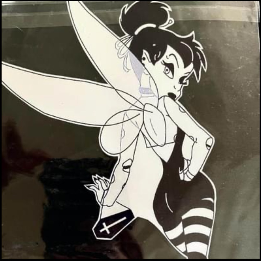 Goth Tinkerbell Vinyl Sticker/Decal - Picture 3 of 3